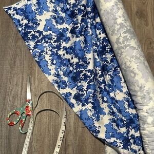 Blue and White Patterned Fabric